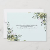 ユーカリ水彩感謝写真カード サンキューカード (裏面)