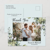 ユーカリ水彩感謝写真ポストカード ポストカード (正面/裏面)