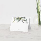 ユーカリ水彩折り紙の感謝カード サンキューカード (裏面)