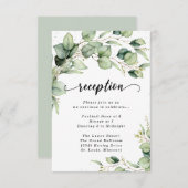 ユーカリ水彩披露宴エンクロージャカード エンクロージャーカード (正面/裏面)