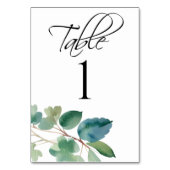 ユーカリ水彩画結婚本モノグラム テーブルナンバー (正面)