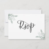 ユーカリ水彩結婚式RSVPカード 出欠カード (裏面)