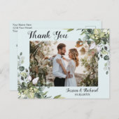 ユーカリ水彩色ありがとう写真はがき ポストカード (正面/裏面)