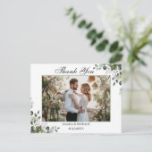 ユーカリ水彩色ありがとう写真はがき ポストカード (スタンド正面)