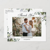 ユーカリ水彩色ありがとう写真はがき ポストカード (正面/裏面)