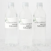 ユーカリ水彩色のブライズシャワー ペットボトルラベル (ボトル)