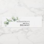 ユーカリ水彩色のブライズシャワー ペットボトルラベル (シングルラベル)