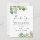 ユーカリ水彩葬儀 サンキューカード (正面)