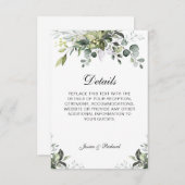 ユーカリ水彩詳細エンクロージャカード エンクロージャーカード (正面/裏面)