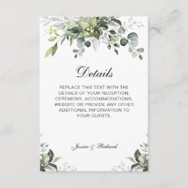 ユーカリ水彩詳細エンクロージャカード エンクロージャーカード