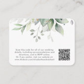 ユーカリ水彩QRコード結婚の詳細 エンクロージャーカード (裏面)