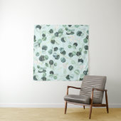 ユーカリ水疱：ターコイズ水彩模様。 タペストリー (インサイチュ)