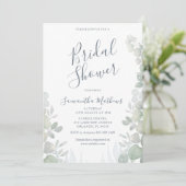 ユーカリ水結婚色ブライダルシャワー 招待状 (スタンド正面)