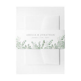 ユーカリ水結婚色 招待状ベリーバンド