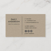 ユーカリ海軍クラフト葉枝水彩 名刺 (裏面)