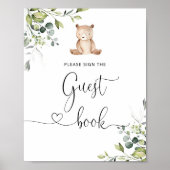 ユーカリ熊さん、ゲストブックのポスターにサインしてください ポスター (正面)