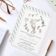 ユーカリ男女兼用スの赤ちゃんシャワー招待