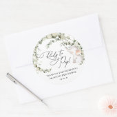 ユーカリ男女兼用パイゾウの赤ちゃんシャワー ラウンドシール (封筒)