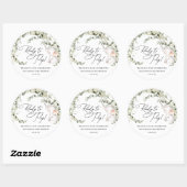 ユーカリ男女兼用パイゾウの赤ちゃんシャワー ラウンドシール (シート)