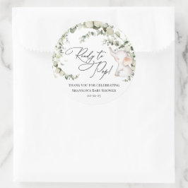 ユーカリ男女兼用パイゾウの赤ちゃんシャワー ラウンドシール