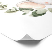 ユーカリ男女兼用プトゥスエレファントウェルカムサイン ポスター (角)