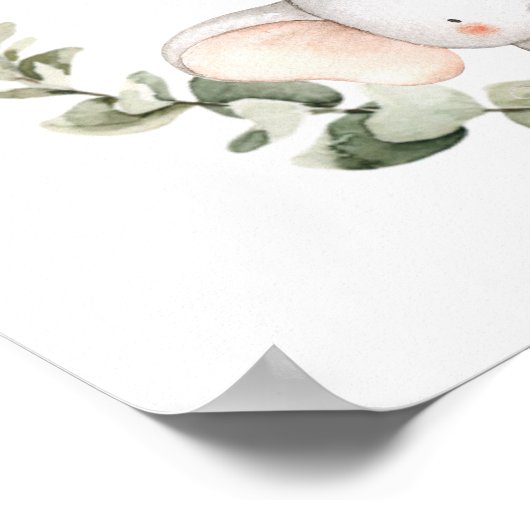 ユーカリ男女兼用プトゥスエレファントウェルカムサイン ポスター (角)