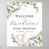 ユーカリ男女兼用プトゥスエレファントウェルカムサイン ポスター (正面)