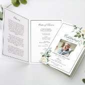 ユーカリ白写真追悼式プログラム カード