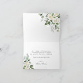 ユーカリ白結婚花サンキューカード サンキューカード (内部)