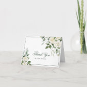 ユーカリ白結婚花サンキューカード サンキューカード (正面)