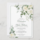 ユーカリ白花献花招待状 招待状 (正面)