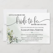 ユーカリ祝の緑の花嫁 招待状 (正面)