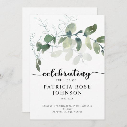 ユーカリ祝の葬儀計画の生活 プログラム (正面/裏面)