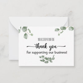 ユーカリ私たちのビジネスをサポートしてくれてありがとう ノートカード