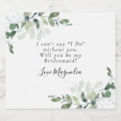 ユーカリ私の花嫁のメイドになるの?提案書 リキュールボトルラベル (シングルラベル)