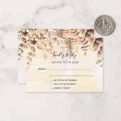 ユーカリ秋の結婚式RSVPノートカード ノートカード (正面/裏面インサイチュ)
