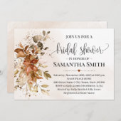 ユーカリ秋オータムボホシックブライダルシャワー 招待状 (正面/裏面)