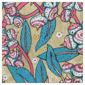 ユーカリ種子オーストラリア植物植物模様 ファブリック (クローズアップ)