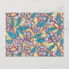 ユーカリ種子オーストラリア植物植物模様 ポストカード