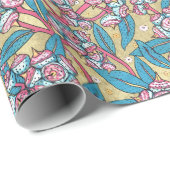 ユーカリ種子オーストラリア植物植物模様 ラッピングペーパー (ロールコーナー)