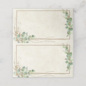 ユーカリ空白のカリと金ゴールドの計結婚算 プレイスカード (外部開封)