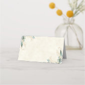 ユーカリ空白のカリと金ゴールドの計結婚算 プレイスカード (正面)