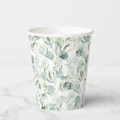 ユーカリ紙カップズグリーンブライダルシャワー 紙コップ (裏面)