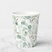 ユーカリ紙カップズグリーンブライダルシャワー 紙コップ (左)