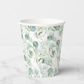 ユーカリ紙カップズグリーンブライダルシャワー 紙コップ (右)