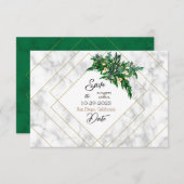 ユーカリ素朴の葉の緑の白の大理石 (正面/裏面)