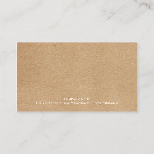 ユーカリ素朴カスタマーアポイントメントカード 名刺 (裏面)