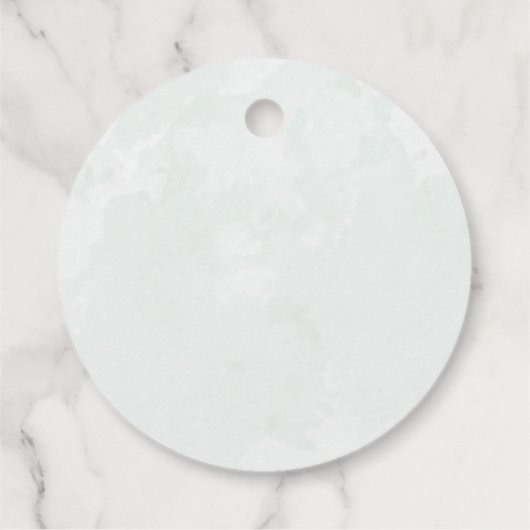 ユーカリ素朴カリの緑の水の色結婚の フェイバータグ (裏面)