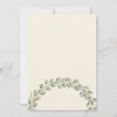 ユーカリ素朴カリリースベイビーシャワーサンキュー サンキューカード (裏面)