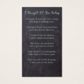 ユーカリ素朴カリ悔やみや弔慰葬儀祈りの言葉カード (裏面)